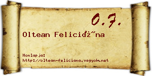 Oltean Feliciána névjegykártya